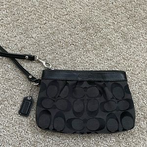 Black Coach small wristlet